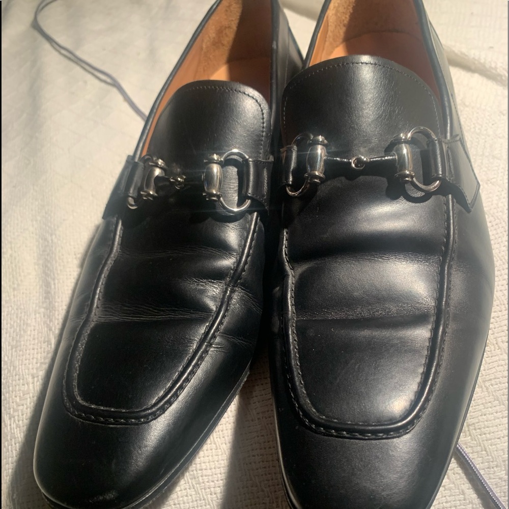 Men’s genuine leather, designer buckle Oxford,size 10.5 M